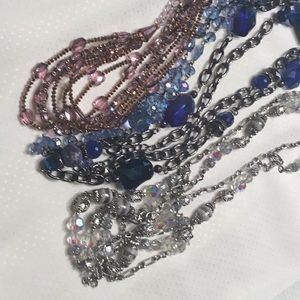 Glass necklace lot#124